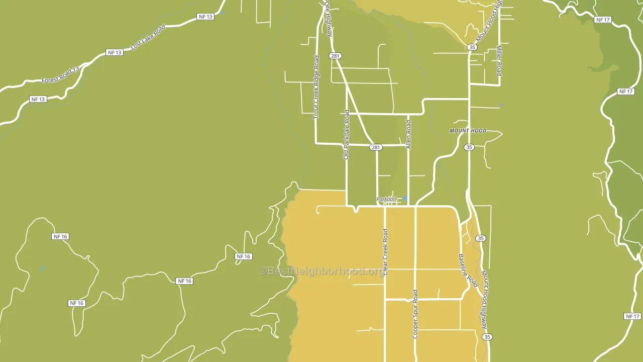 Parkdale, OR block-group voter-turnout map