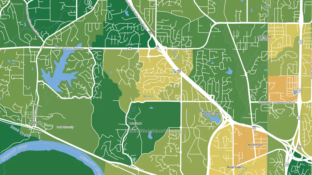 Parkdale-Walden, Kansas City, MO block-group voter-turnout map