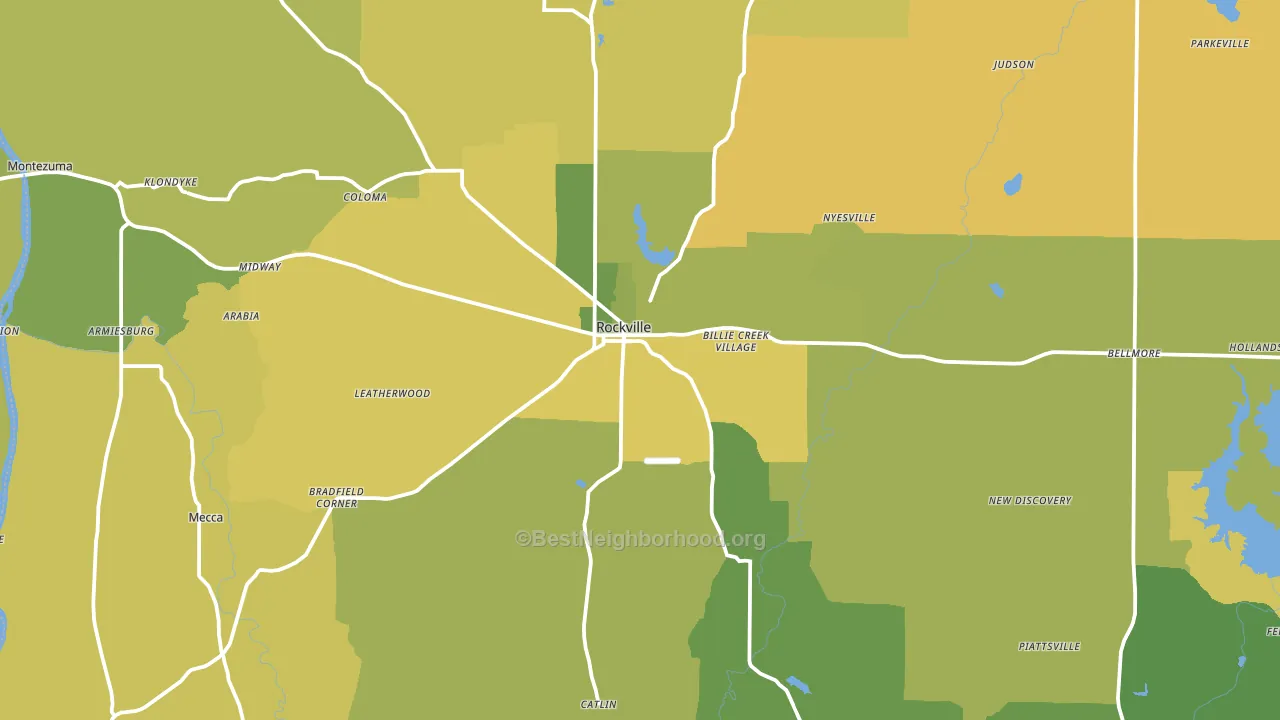 Parke County, IN block-group voter-turnout map