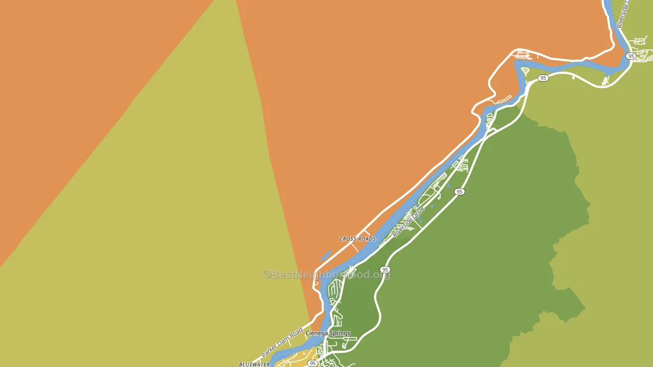 Parker Dam, CA block-group voter-turnout map