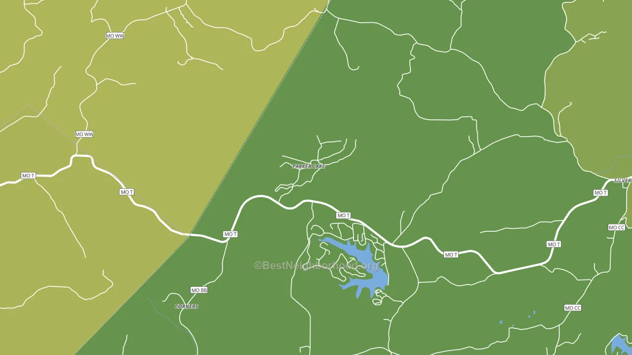 Parker Lake, MO block-group voter-turnout map
