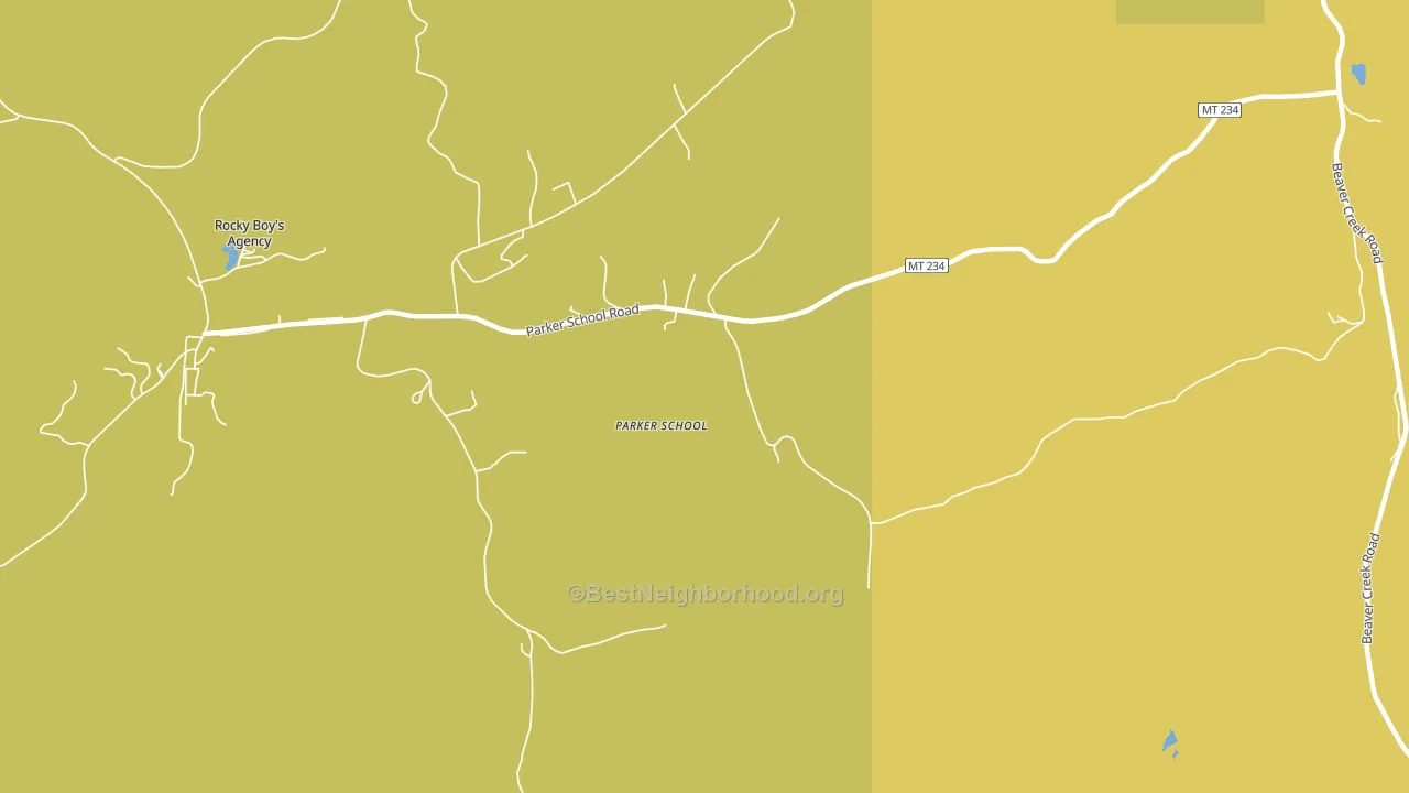 Parker School, MT block-group voter-turnout map