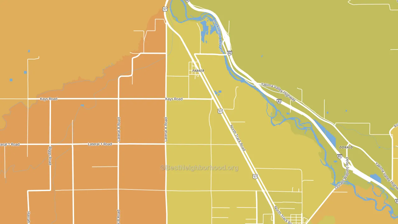 Parker, WA block-group voter-turnout map