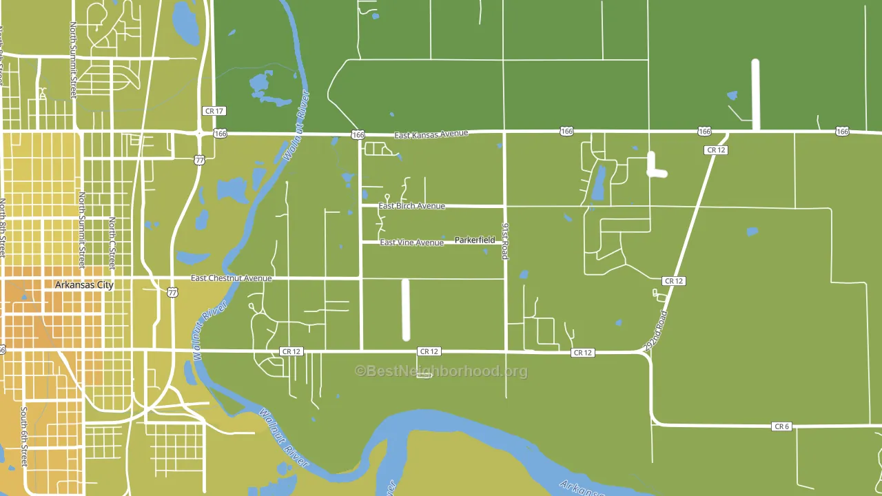 Parkerfield, KS block-group voter-turnout map