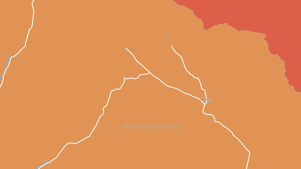 Parkfield, CA block-group voter-turnout map