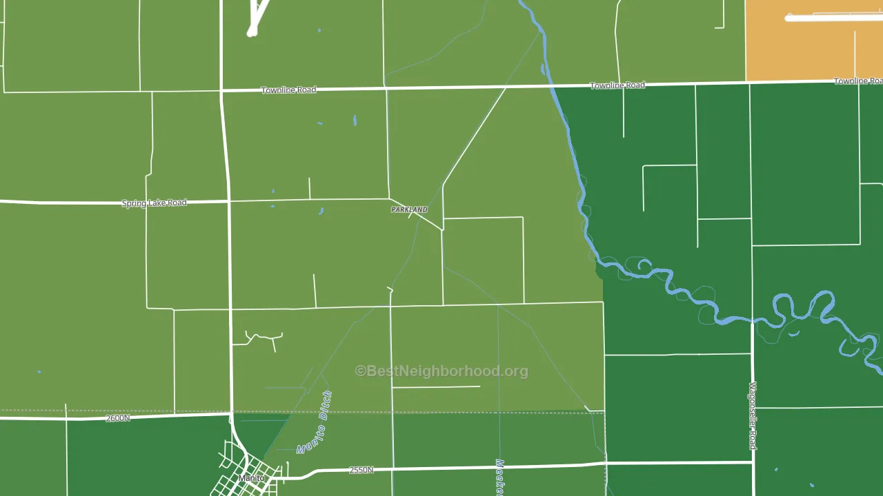 Parkland, IL block-group voter-turnout map