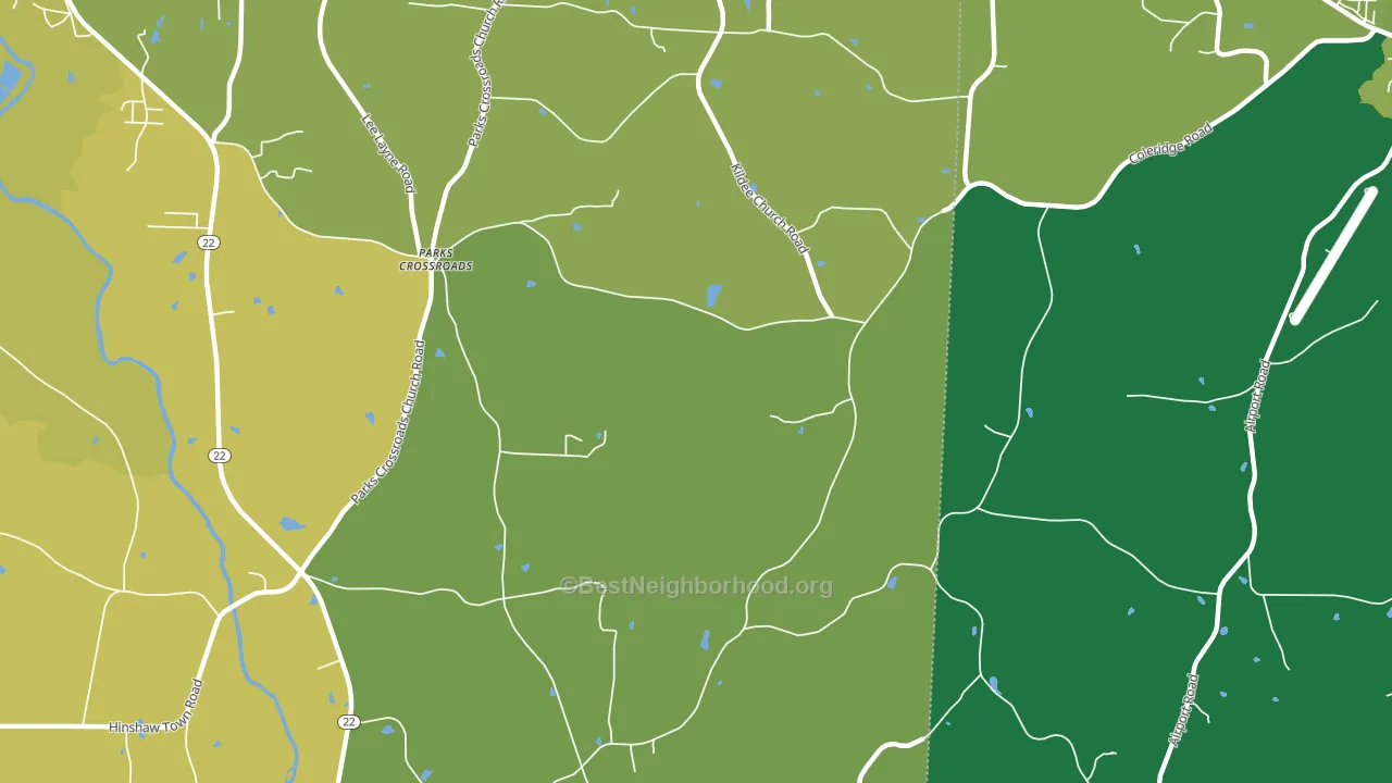 Parks Crossroads, NC block-group voter-turnout map