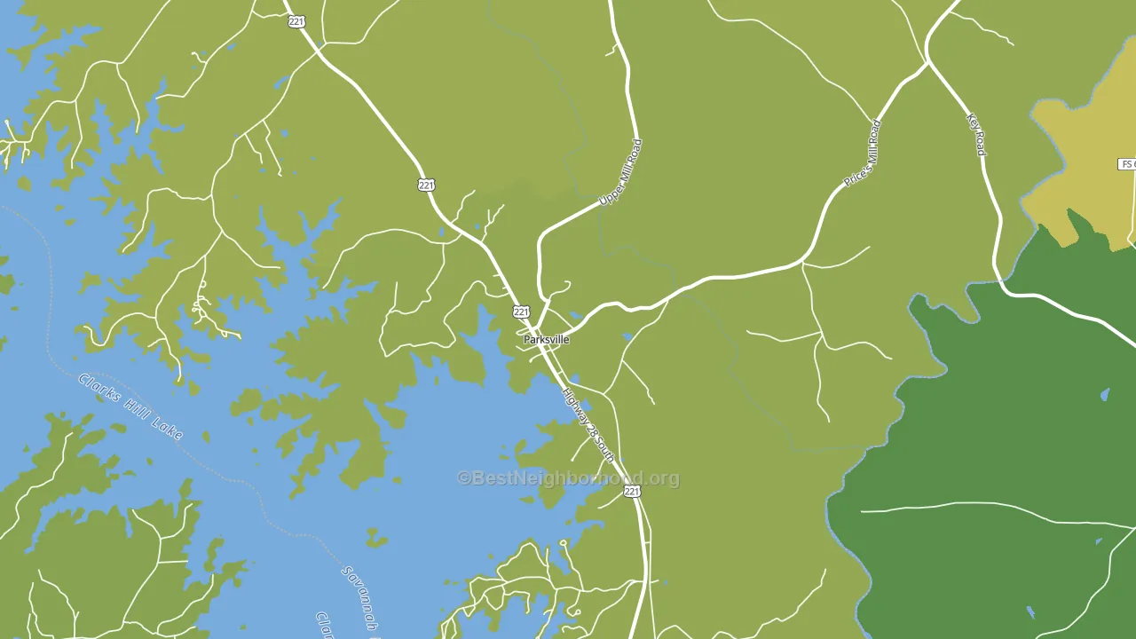 Parksville, SC block-group voter-turnout map