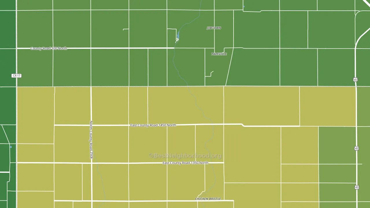 Parkville, IL block-group voter-turnout map