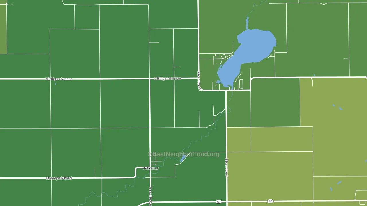 Parkville, MI block-group voter-turnout map