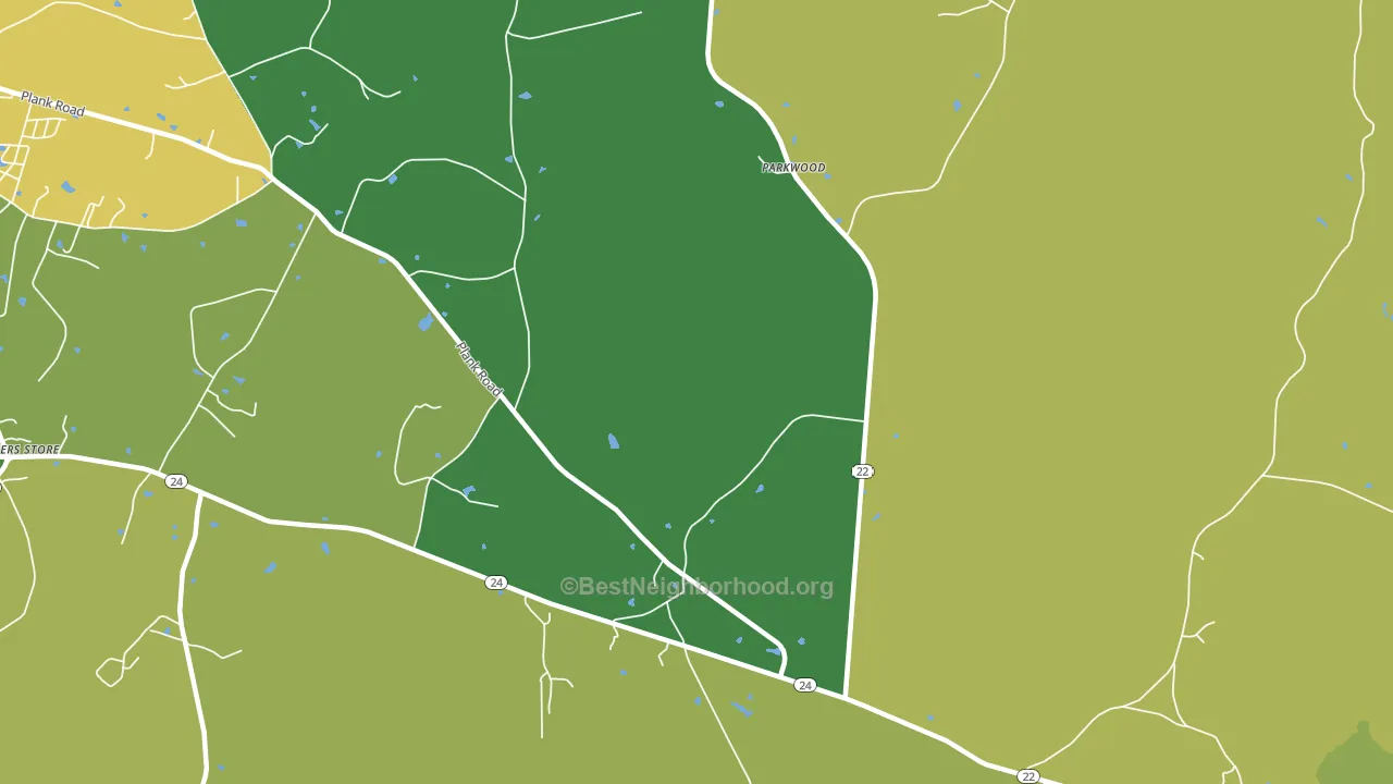 Parkwood, NC block-group voter-turnout map