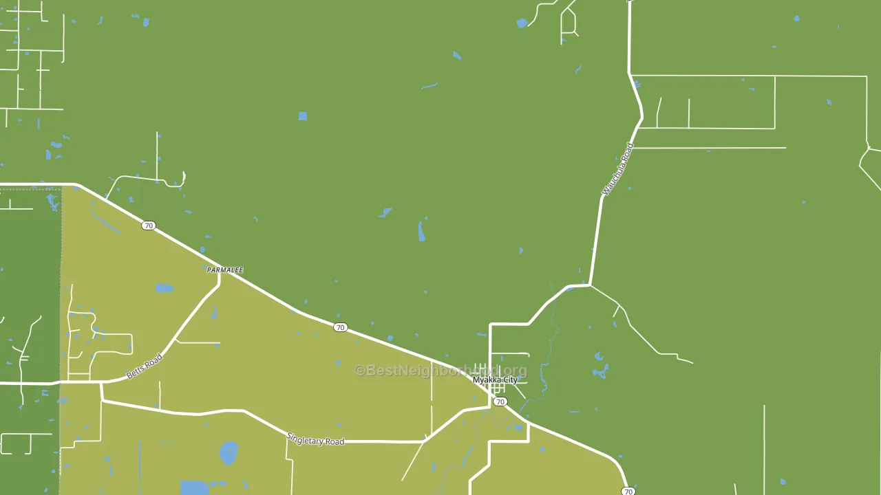 Parmalee, FL block-group voter-turnout map