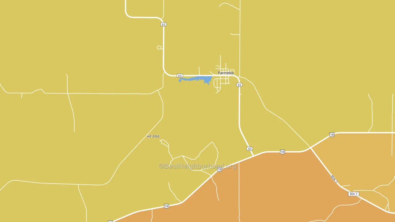 Parmelee, SD block-group voter-turnout map