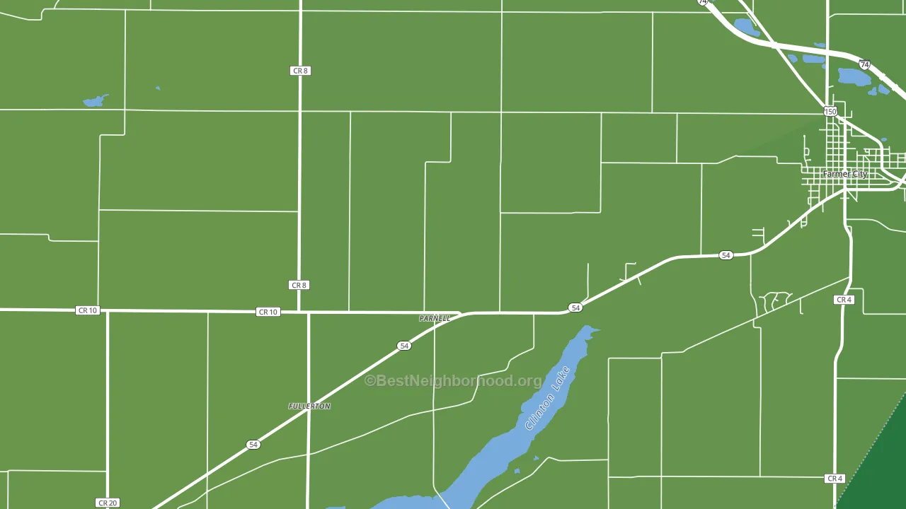 Parnell, IL block-group voter-turnout map