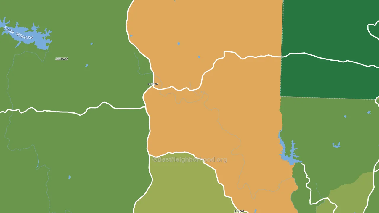 Paron, AR block-group voter-turnout map