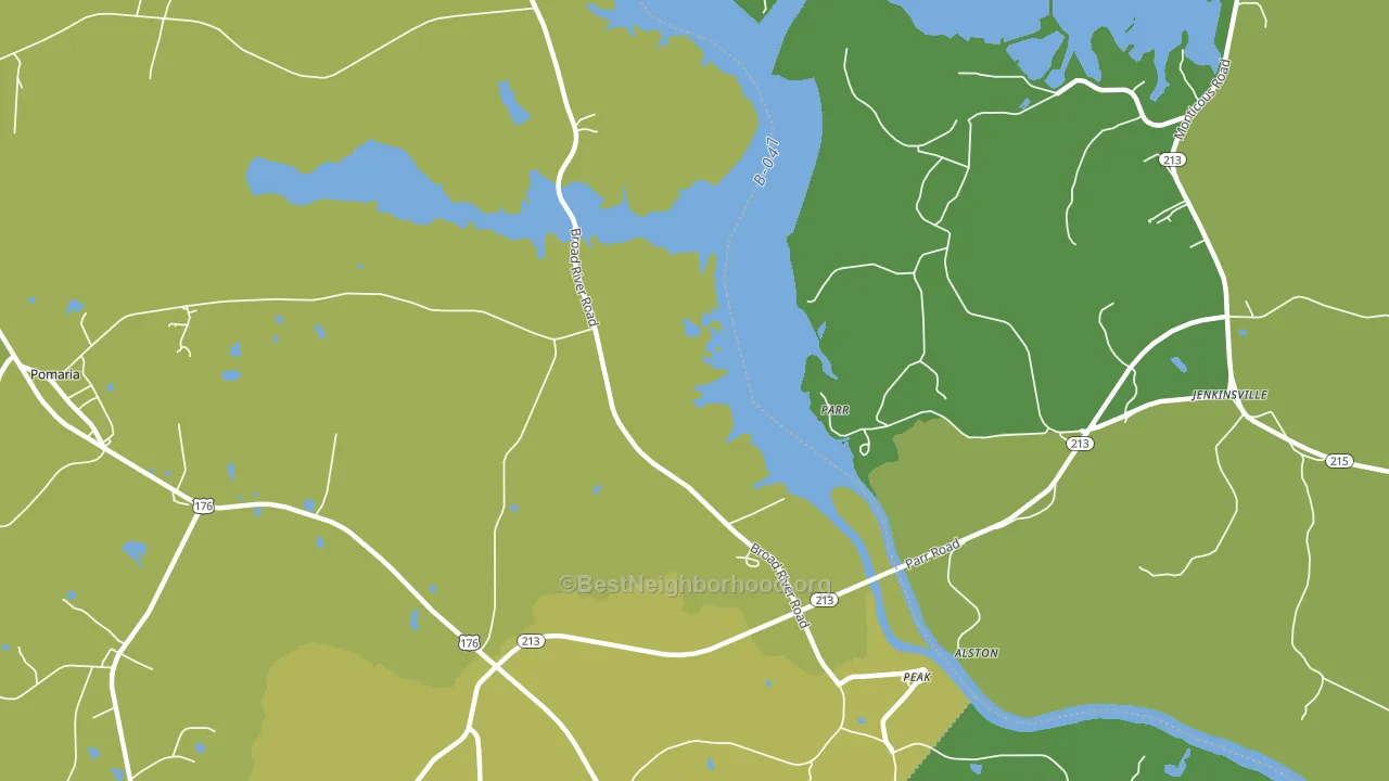 Parr, SC block-group voter-turnout map