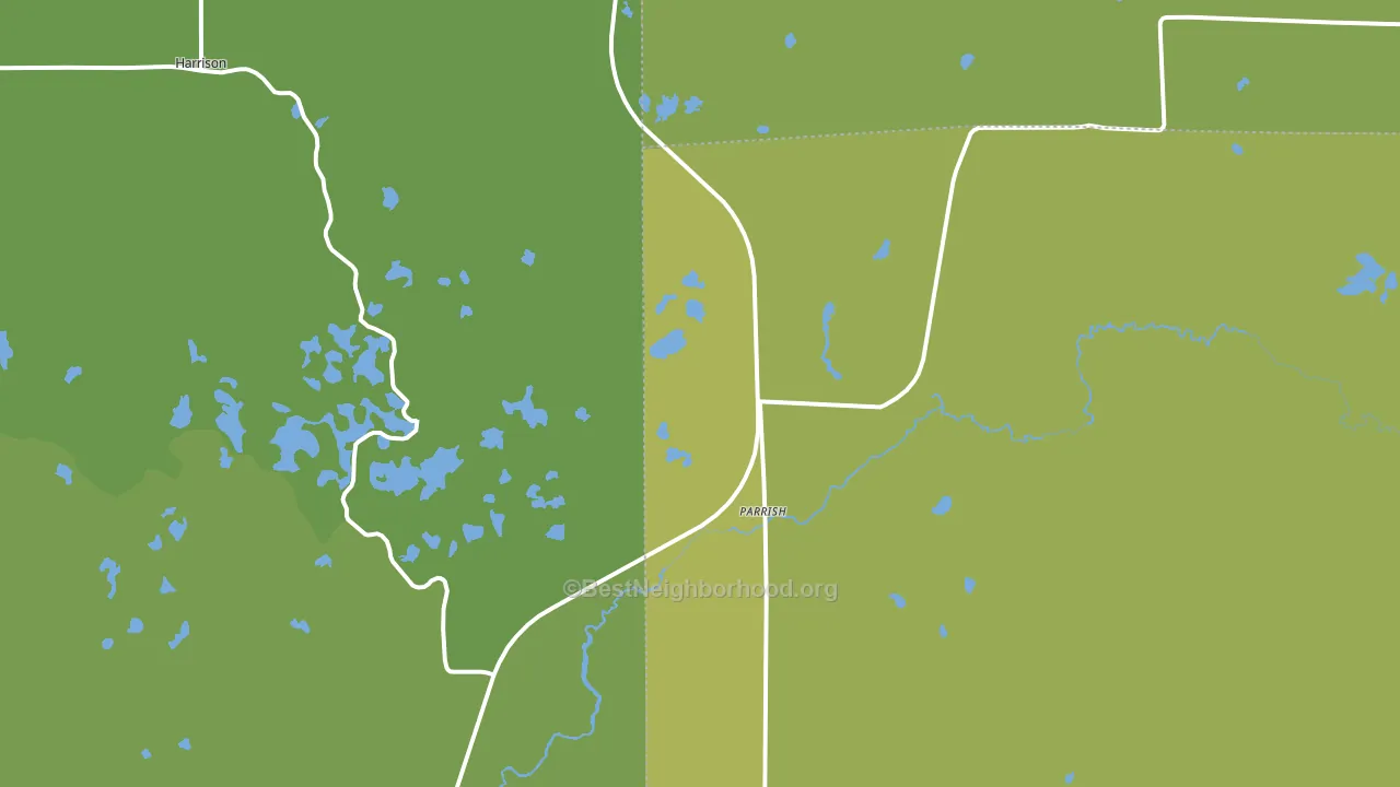 Parrish, WI block-group voter-turnout map
