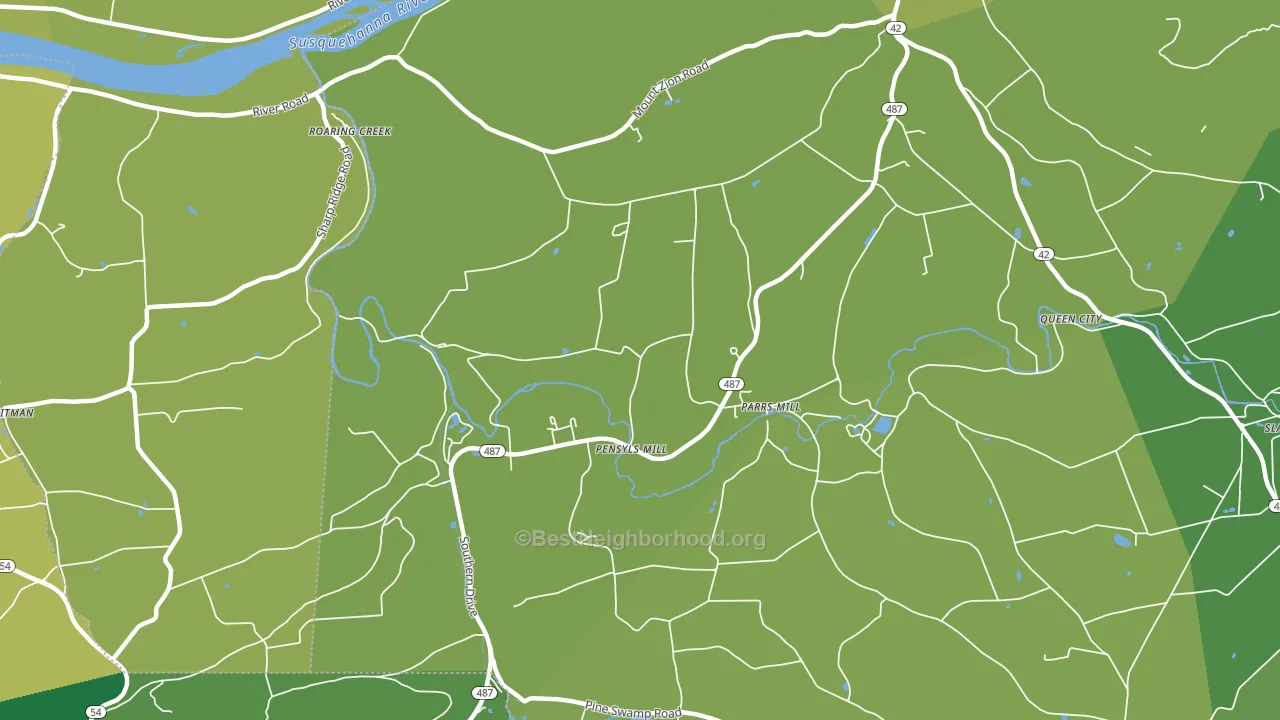 Parrs Mill, PA block-group voter-turnout map