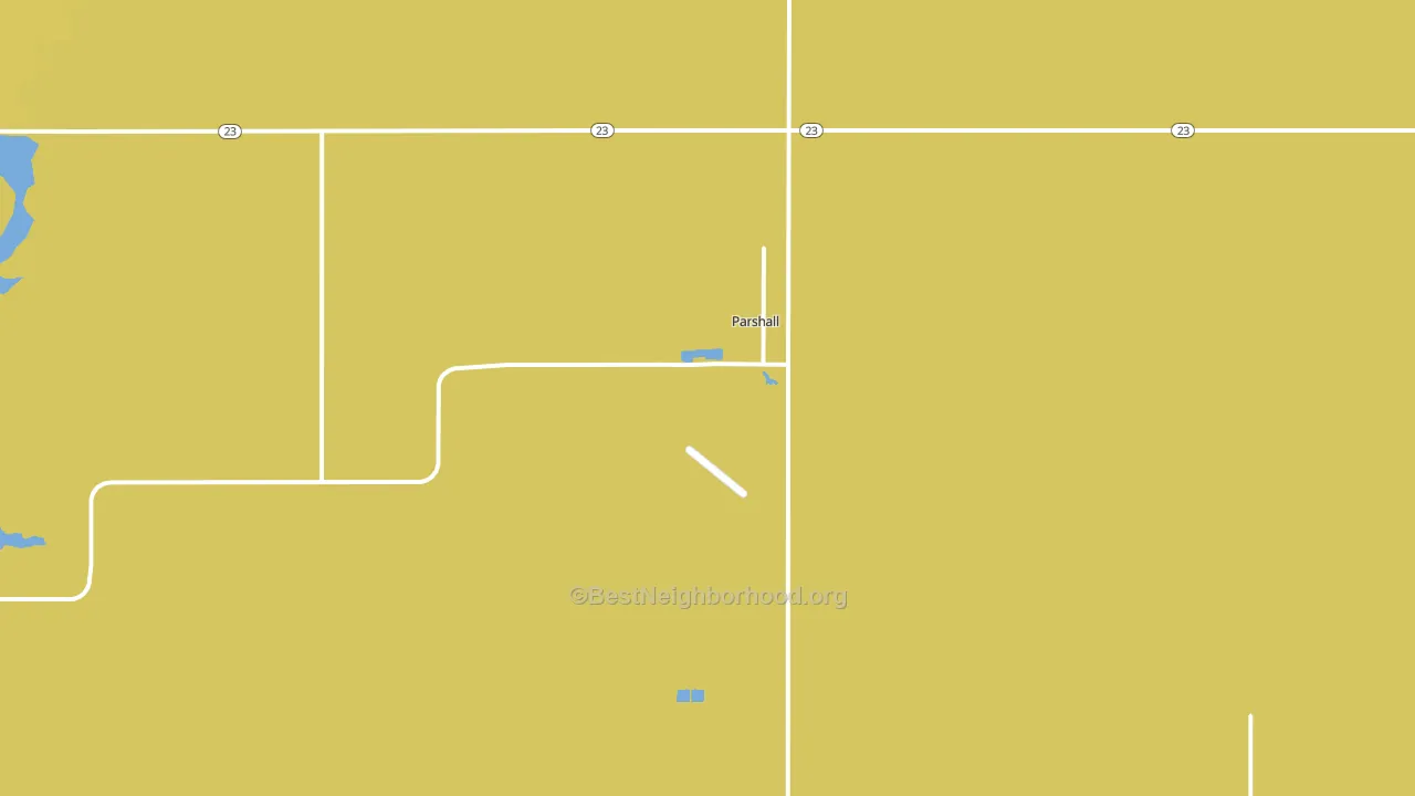 Parshall, ND block-group voter-turnout map