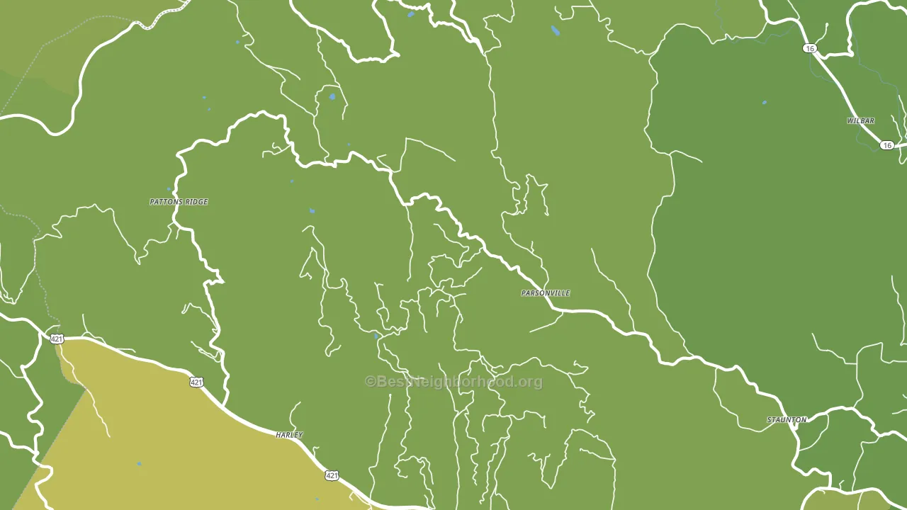 Parsonville, NC block-group voter-turnout map