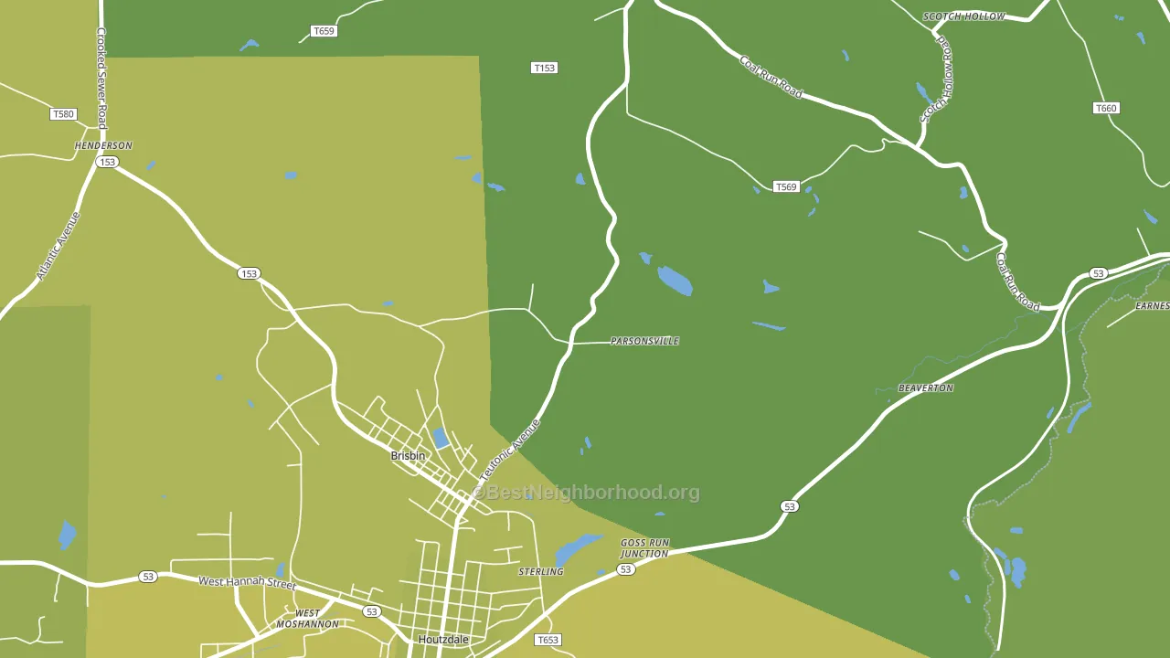 Parsonville, PA block-group voter-turnout map