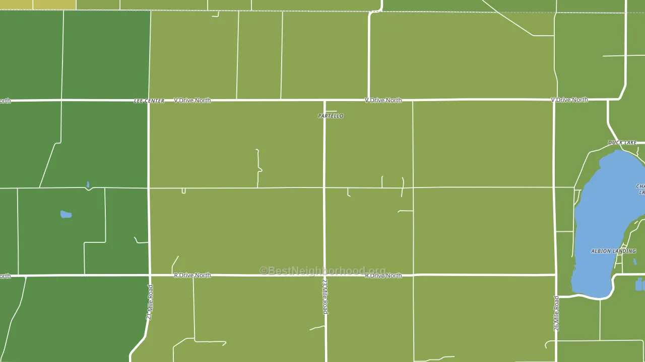 Partello, MI block-group voter-turnout map