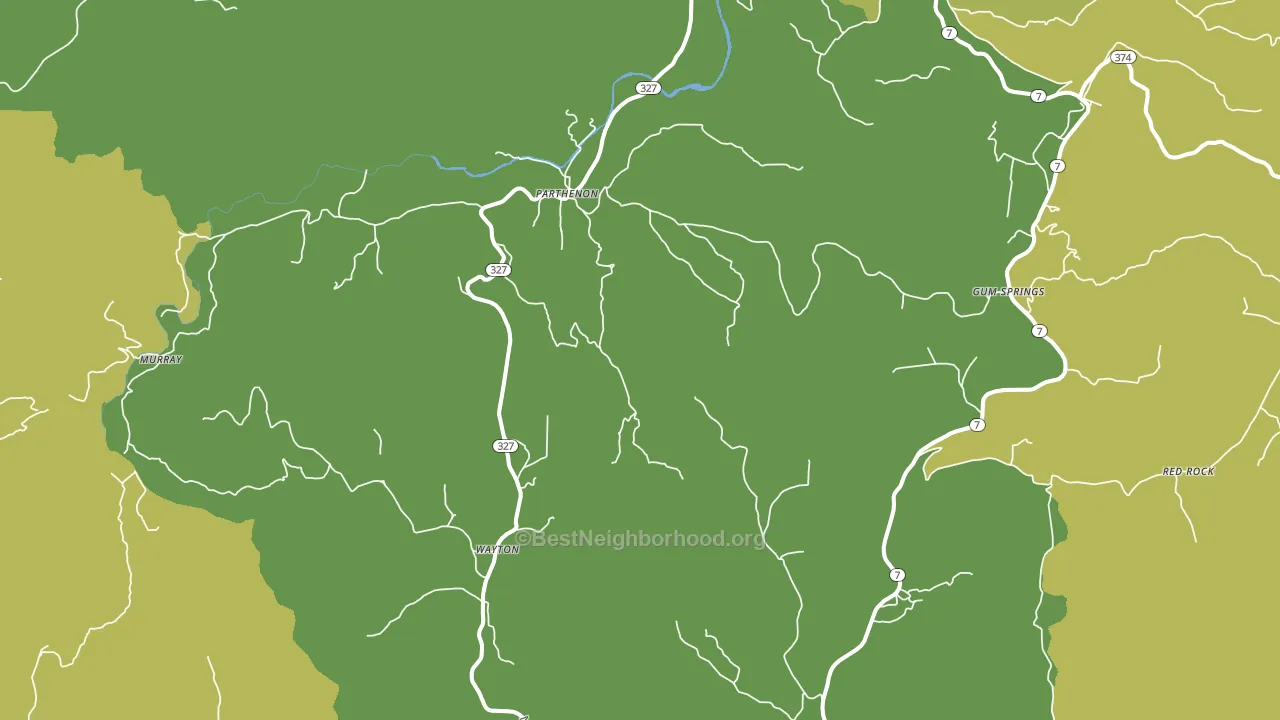 Parthenon, AR block-group voter-turnout map