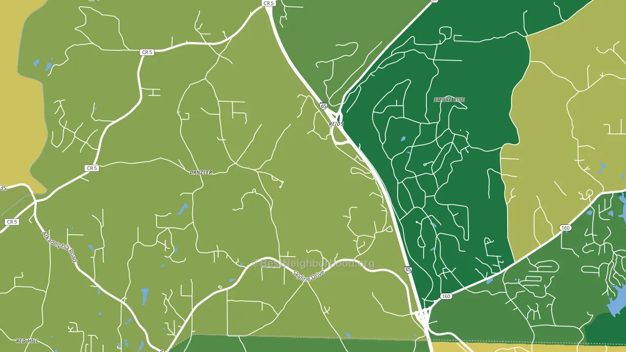 Partridge Crossroads, AL block-group voter-turnout map