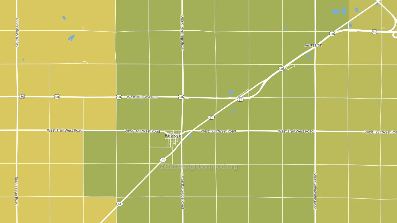 Partridge, KS block-group voter-turnout map