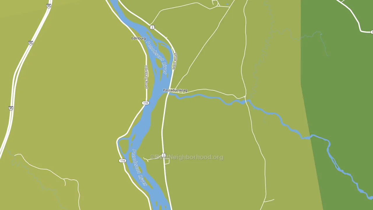 Passadumkeag, ME block-group voter-turnout map