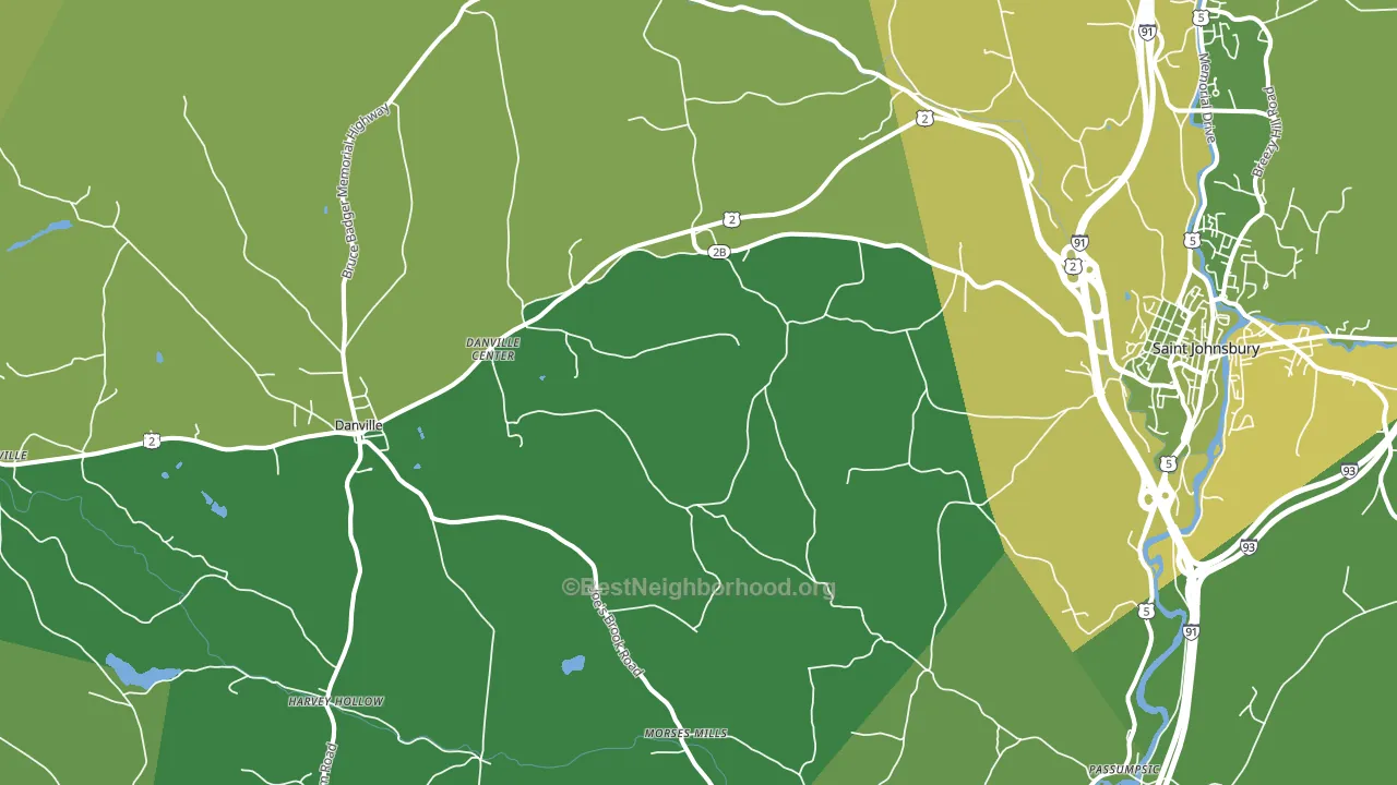 Passumpsic, VT block-group voter-turnout map