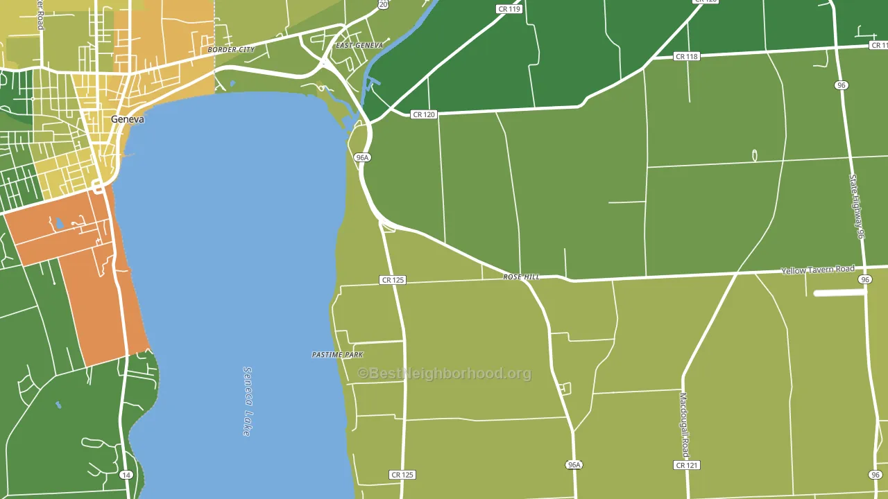 Pastime Park, NY block-group voter-turnout map