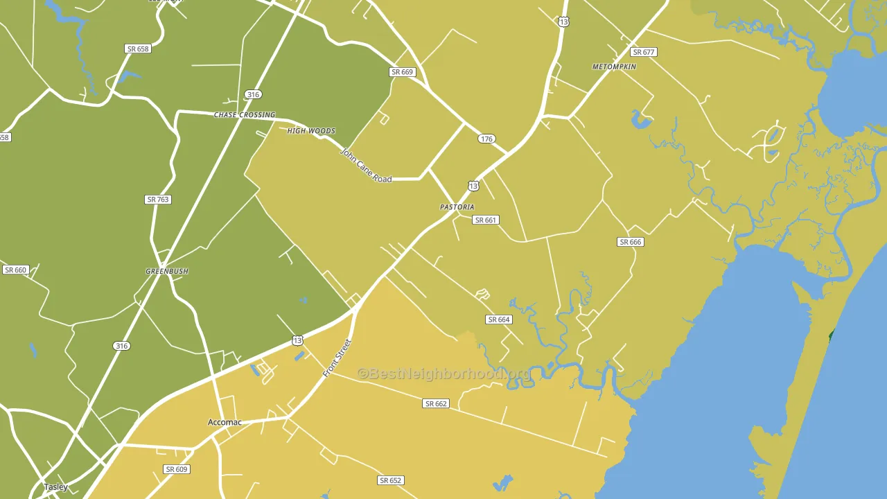 Pastoria, VA block-group voter-turnout map