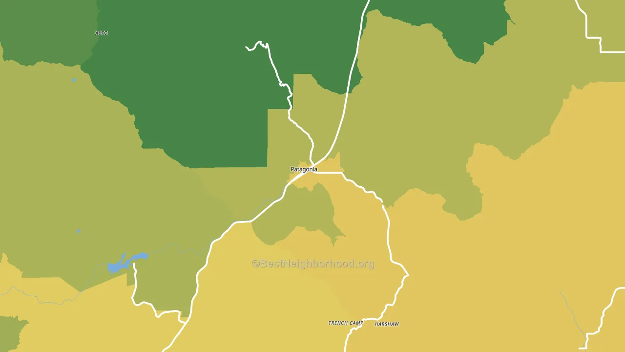 Patagonia, AZ block-group voter-turnout map