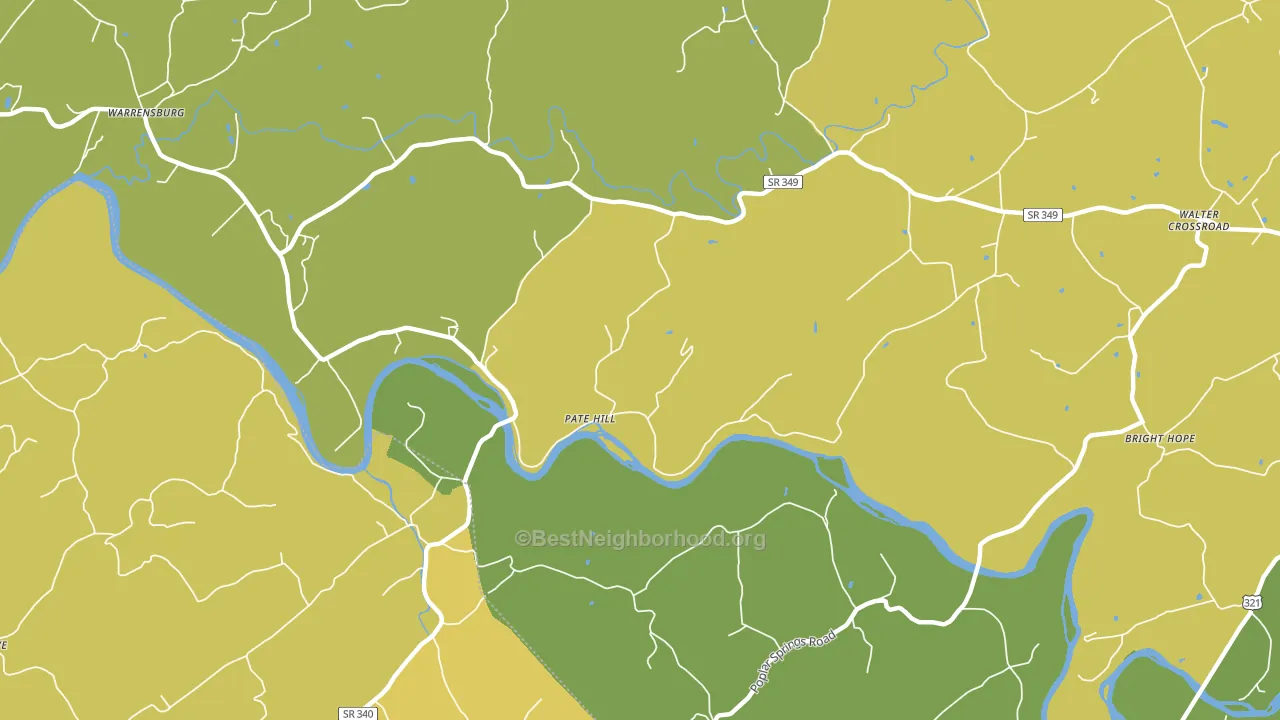 Pate Hill, TN block-group voter-turnout map