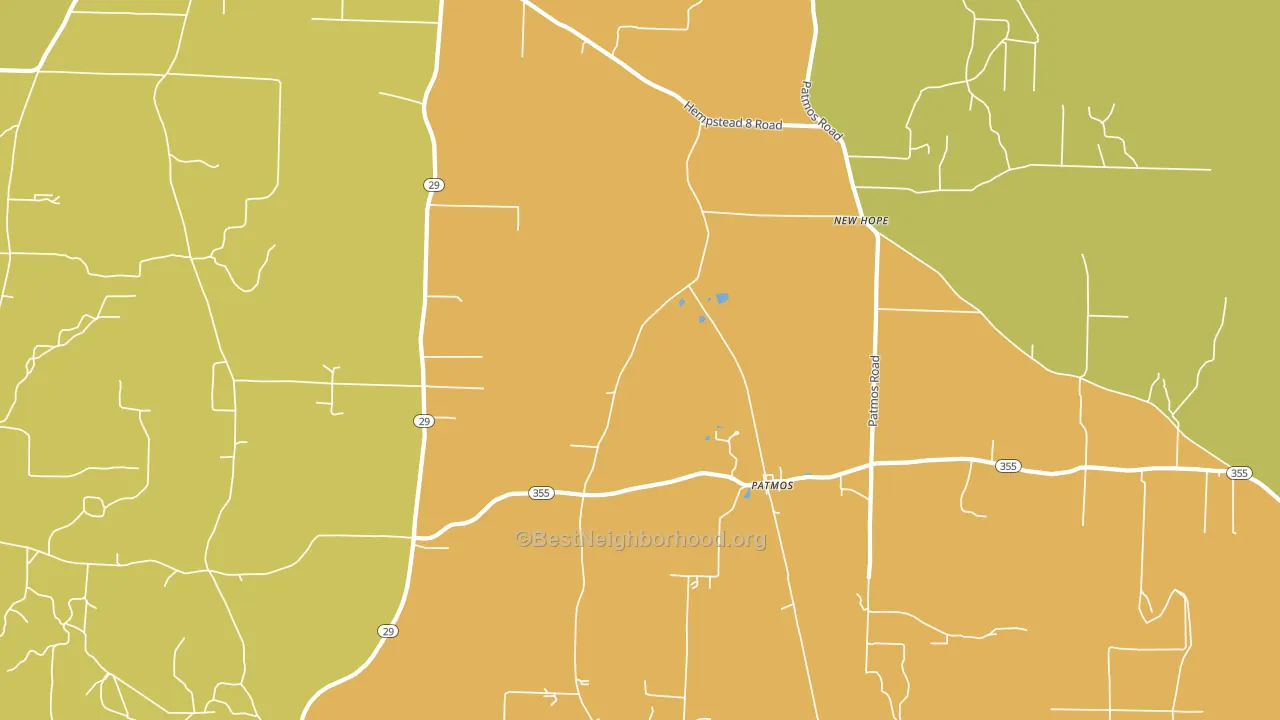 Patmos, AR block-group voter-turnout map