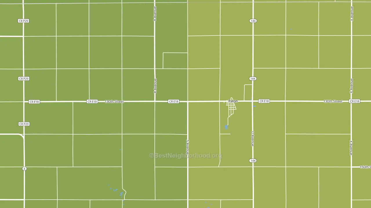 Paton, IA block-group voter-turnout map