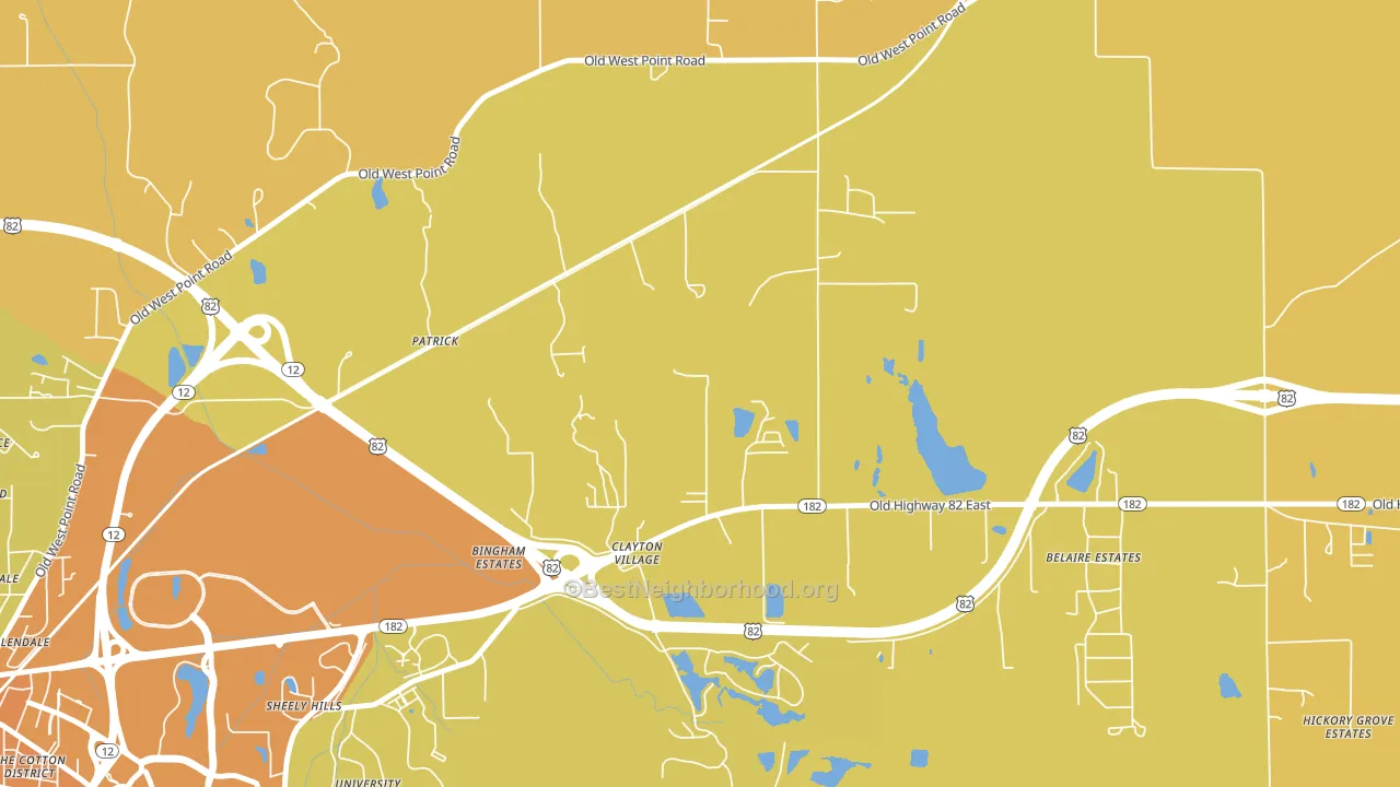 Patrick, MS block-group voter-turnout map