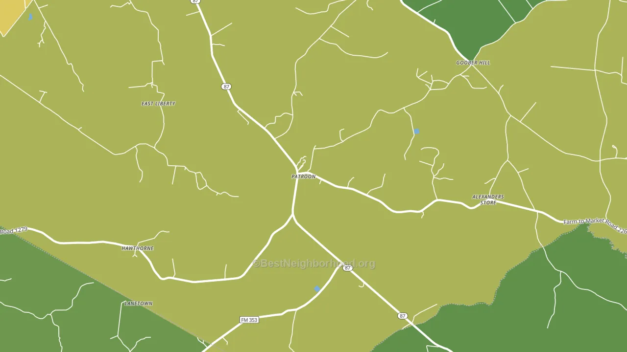 Patroon, TX block-group voter-turnout map
