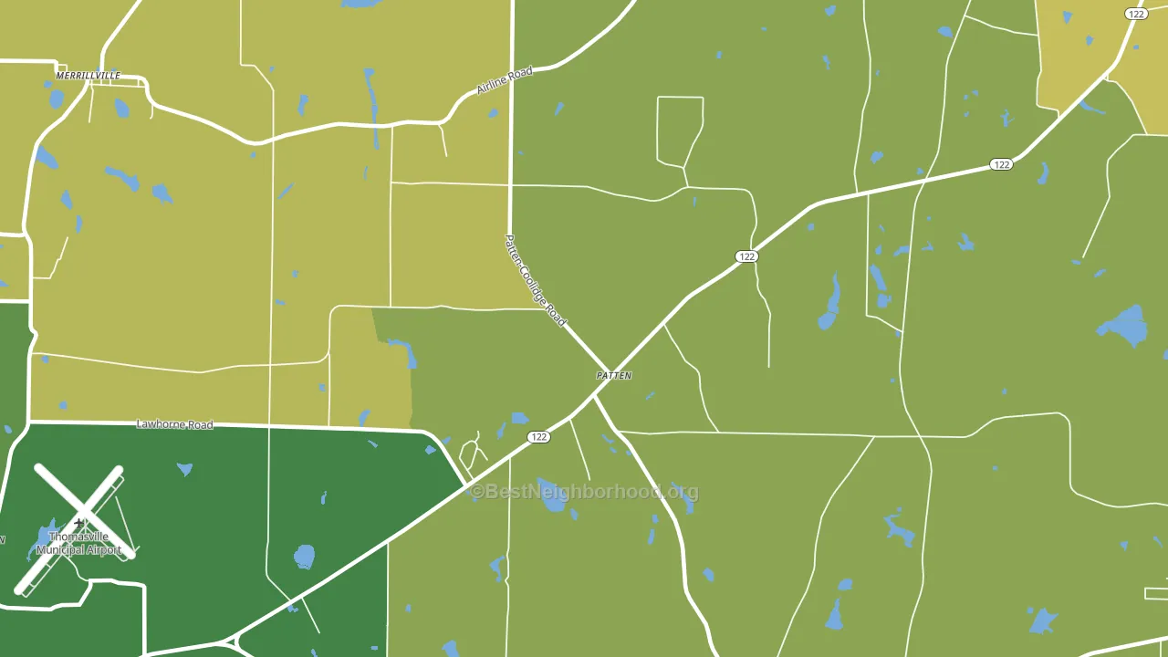 Patten, GA block-group voter-turnout map