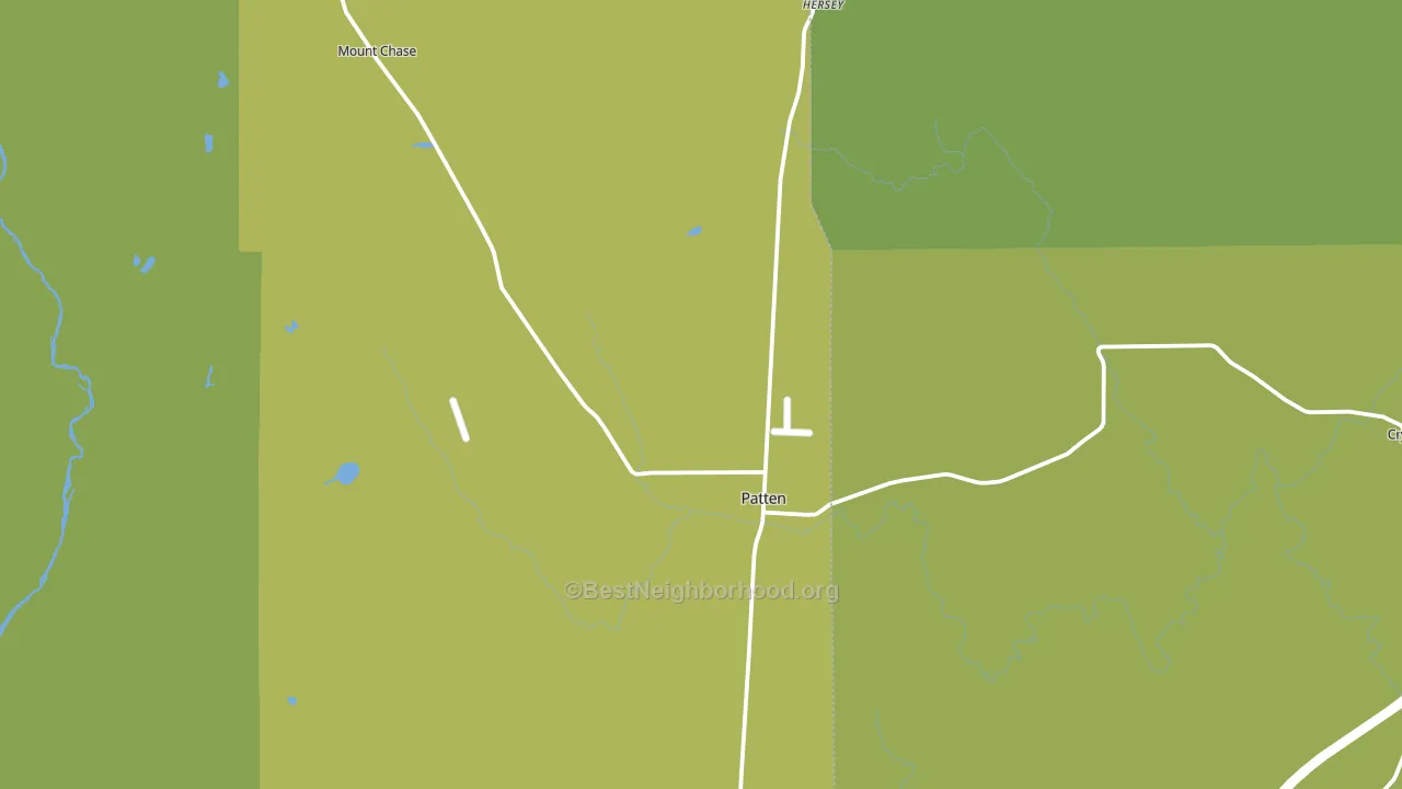 Patten, ME block-group voter-turnout map