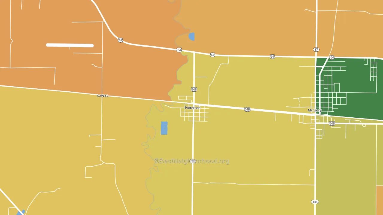 Patterson, AR block-group voter-turnout map