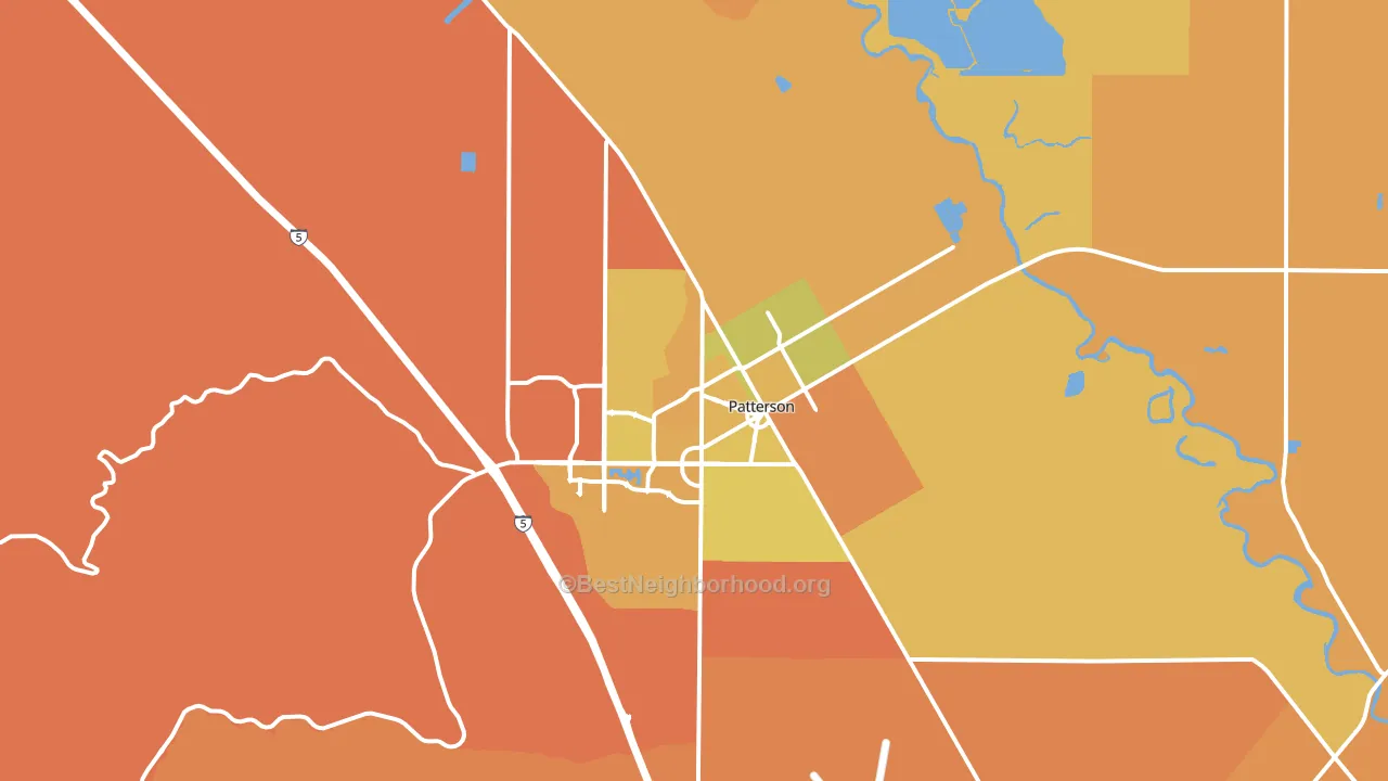 Patterson, CA block-group voter-turnout map