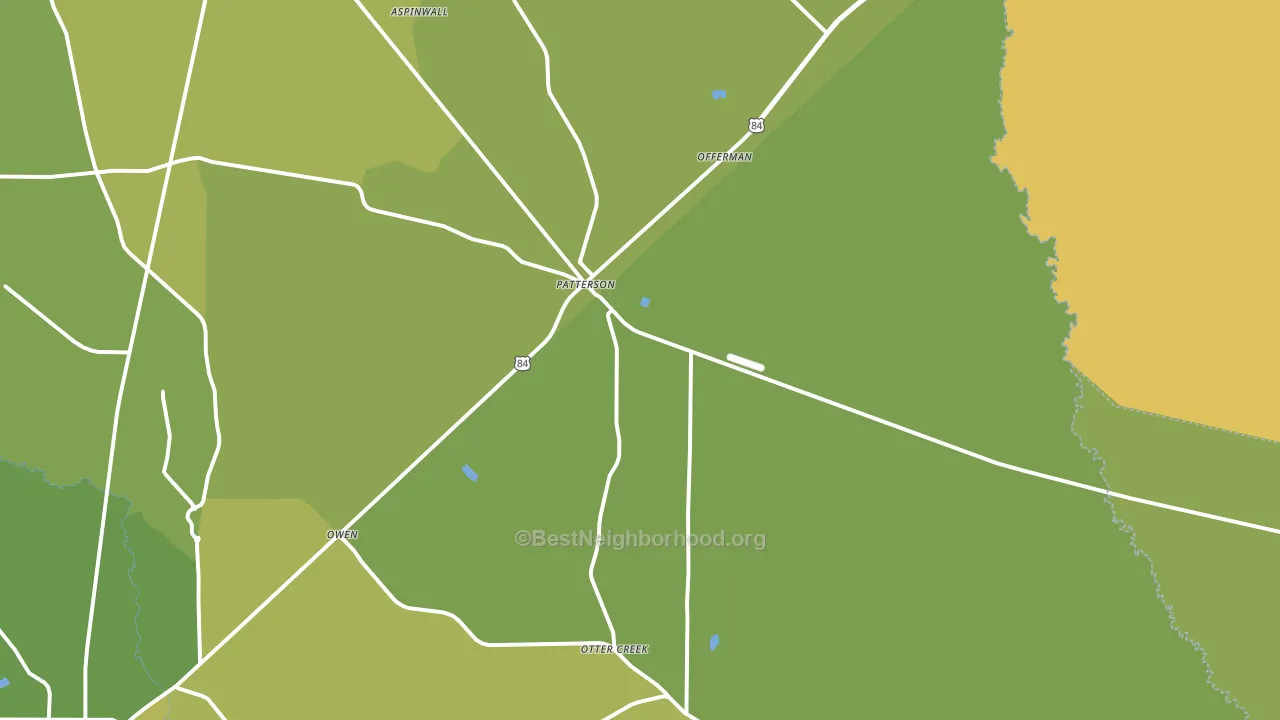 Patterson, GA block-group voter-turnout map