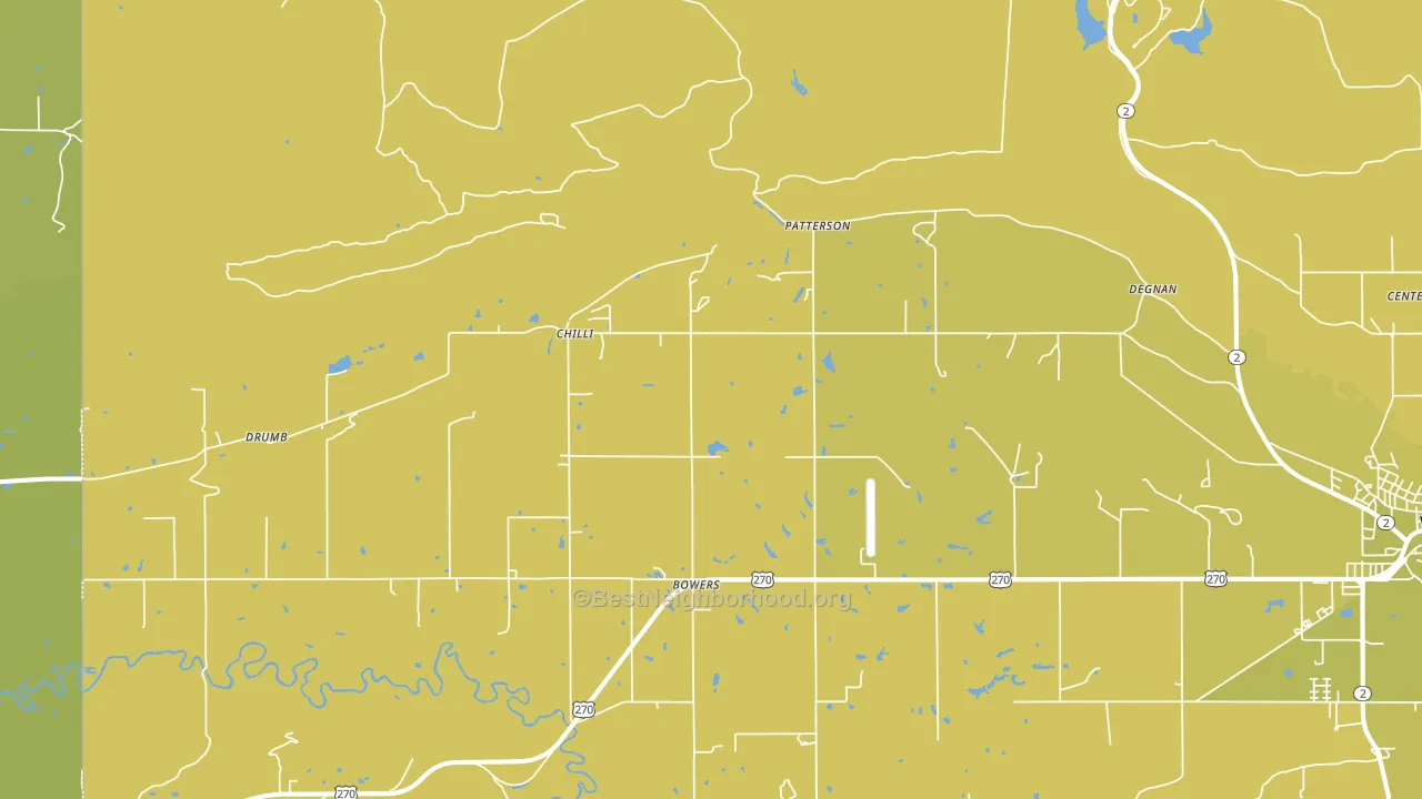 Patterson, OK block-group voter-turnout map