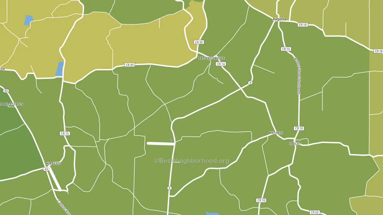 Pattersonville, OH block-group voter-turnout map