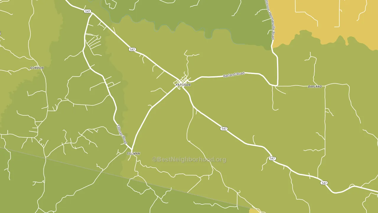 Pattison, MS block-group voter-turnout map