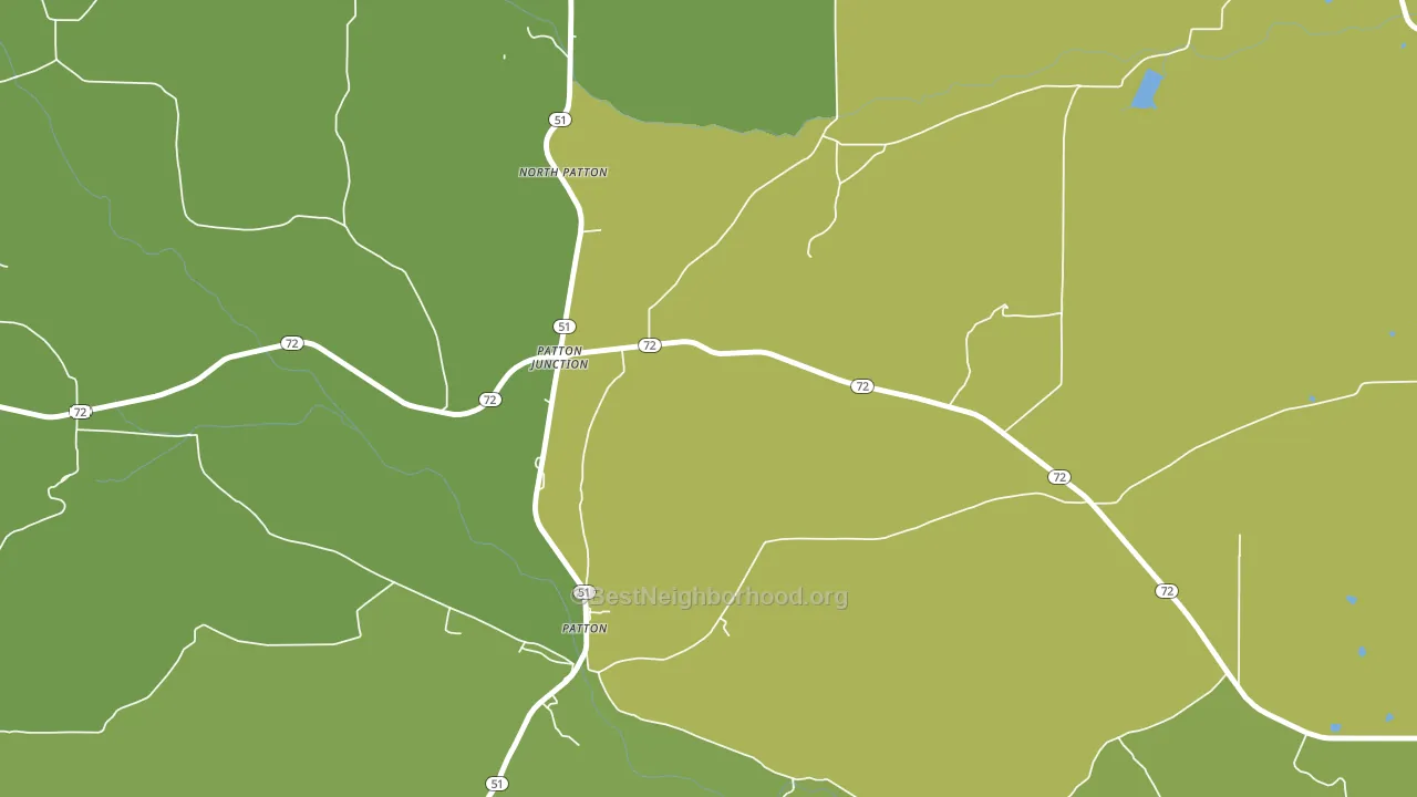 Patton Junction, MO block-group voter-turnout map