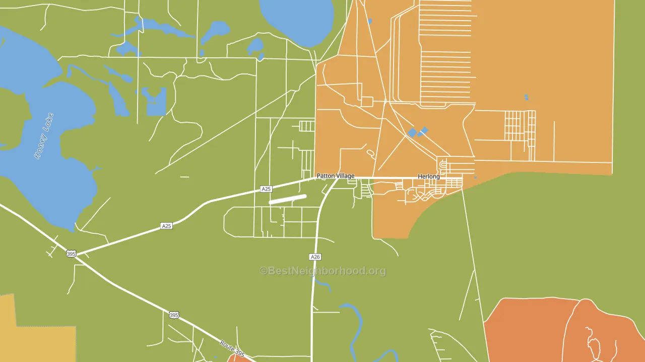 Patton Village, CA block-group voter-turnout map
