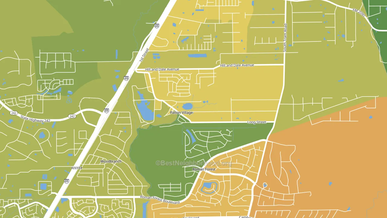 Patton Village, TX block-group voter-turnout map